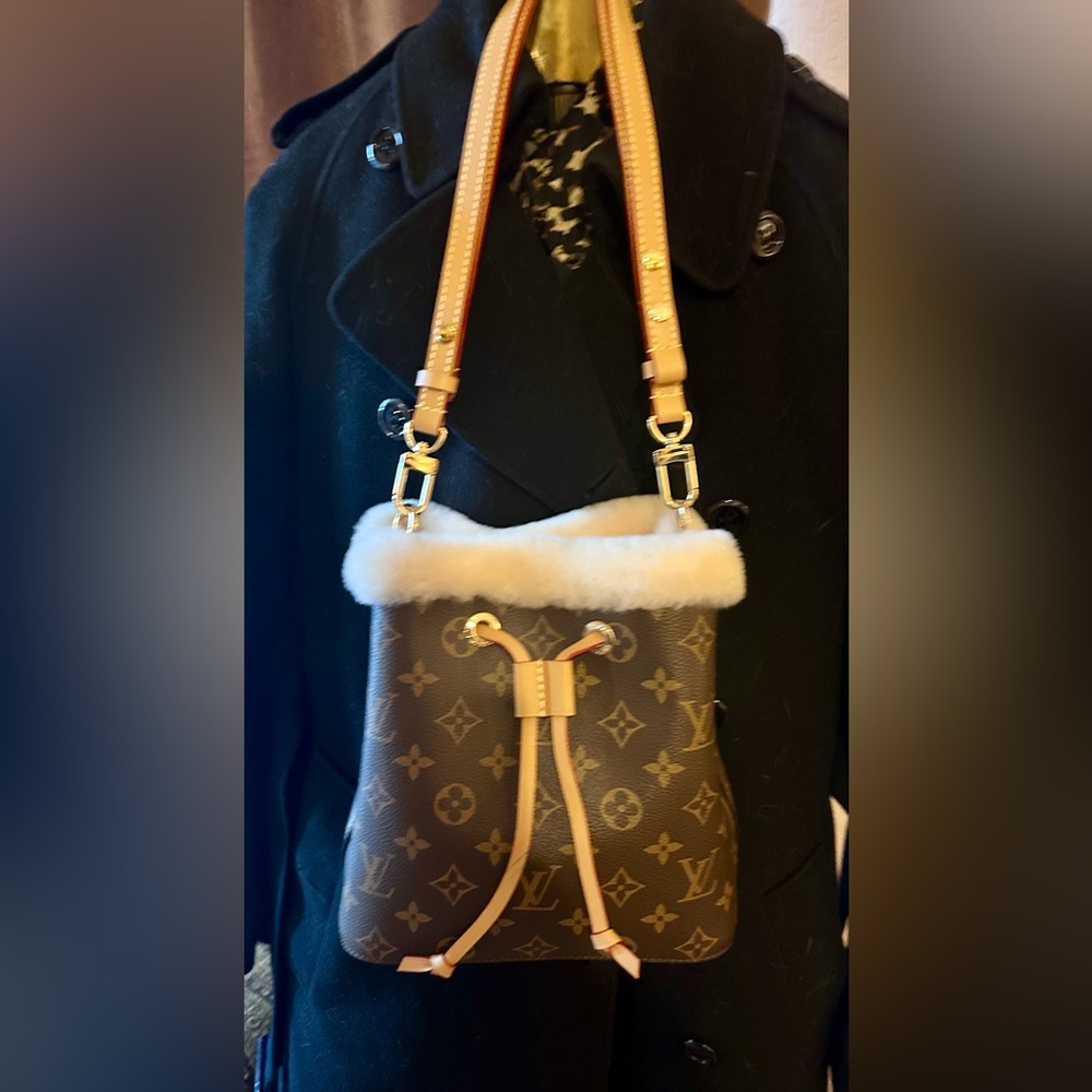 Iconic Branded Monogram Drawstring Bucket Bag